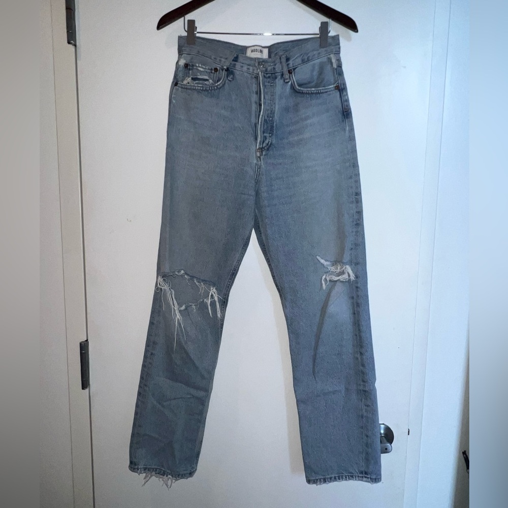 AGOLDE Blue Straight Jeans Classic Style